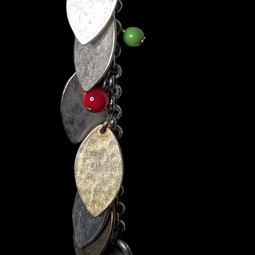 Chicos Mixed Metal Stone & Bead Long Necklace 16